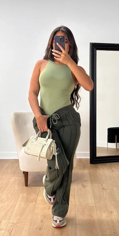 Athena - Damskie spodnie dresowe w paski
