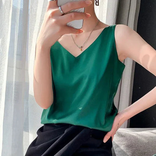 Nora - Jedwabisty, elegancki i przewiewny top damski