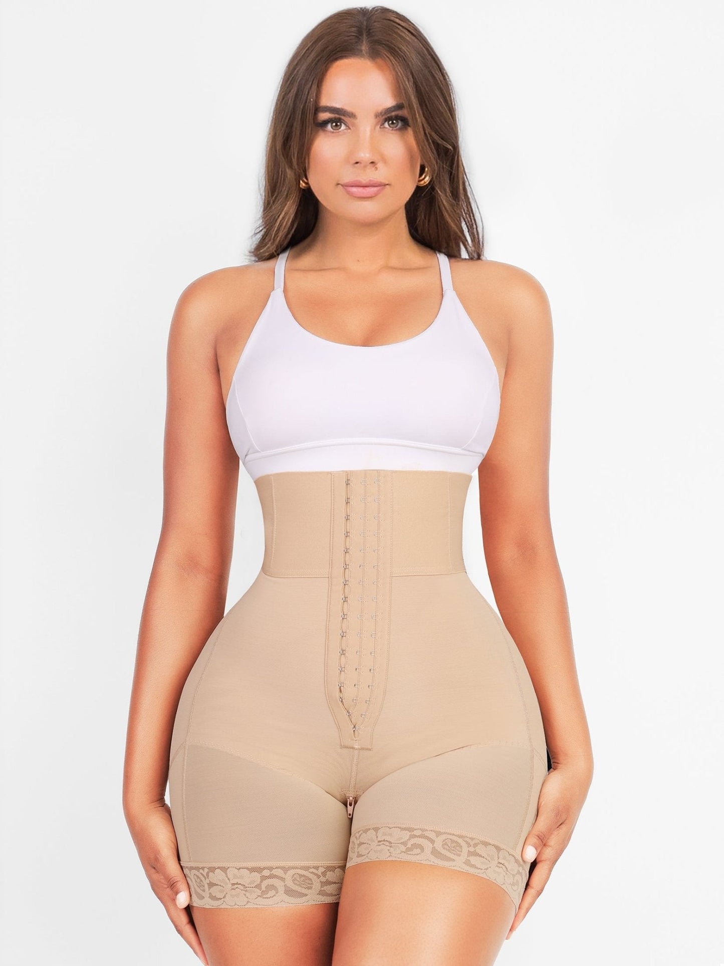 Tailor body shaper do wyszczuplania z 3 rzędami haczyków i prętów