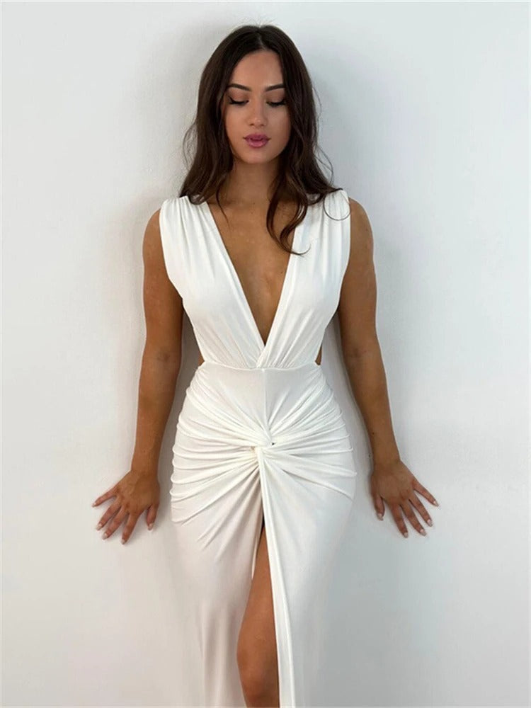 Magdalena - Sukienka wieczorowa maxi o eleganckim wyglądzie