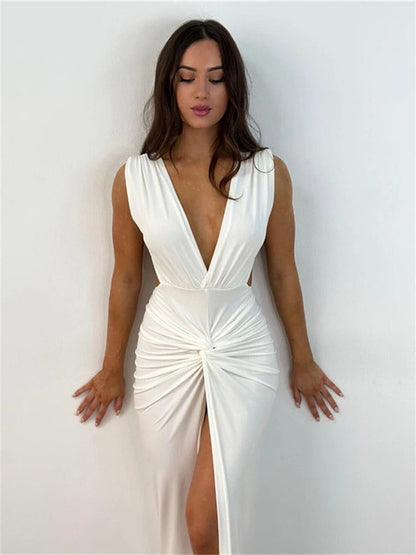 Magdalena - Sukienka wieczorowa maxi o eleganckim wyglądzie