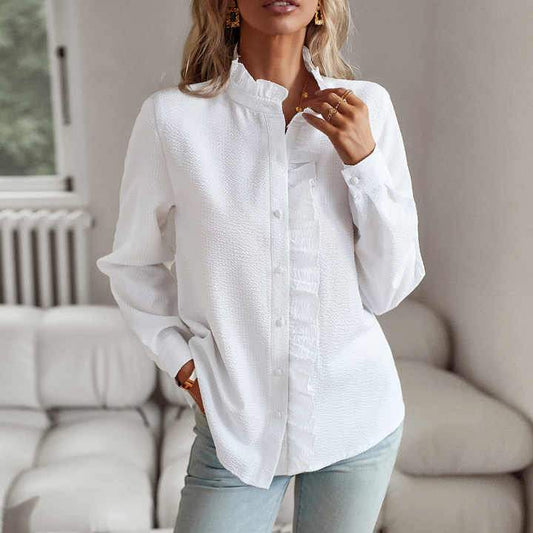 Bluzka damska - Elegancka - Szara - Ponadczasowa na każdą okazję
