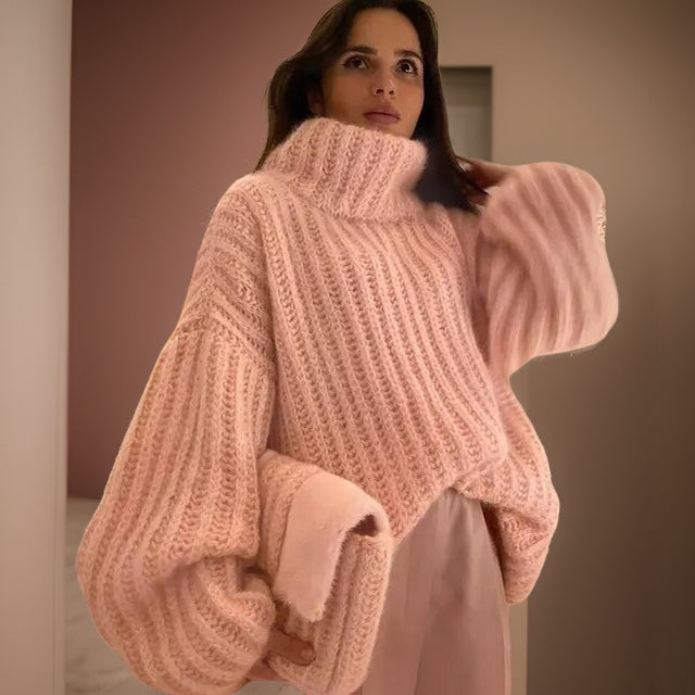 Sweter z dzianiny Lari