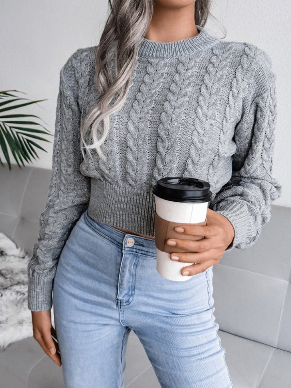 Stylowy krótki sweter do jesiennej garderoby